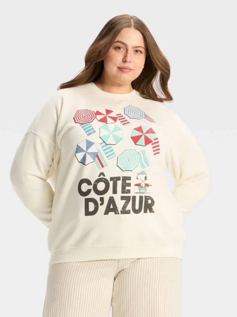 Peanuts Cream Côte d'Azur Graphic Sweatshirt